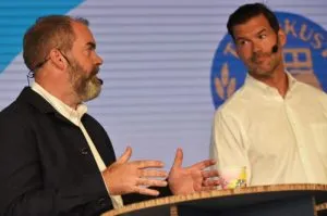 Fredrik Lundh Sammeli (S) och Johan Forssell (M).