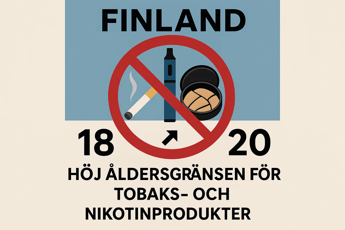 Illustration till höjning av åldersgräns för nikotin.