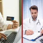 Bild på nätbeställning och på läkarbesök