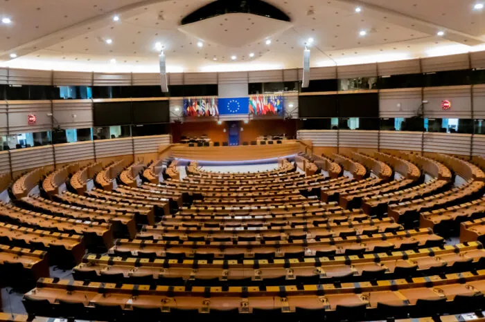 Europaparlamentets sessionssal Bryssel