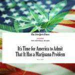 Rubrik New York Times ledare på USA-flagga