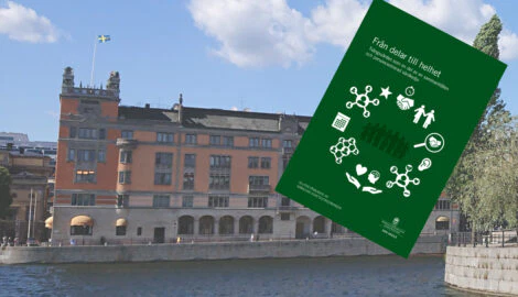 Rosenbad som bakgrund till utredningens framsida