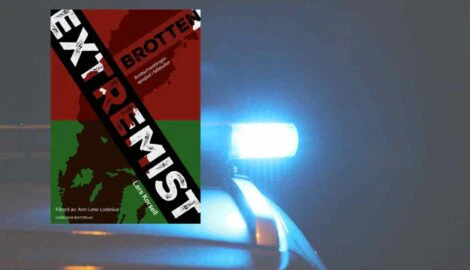 Bokomslag mot blåljusbagrund